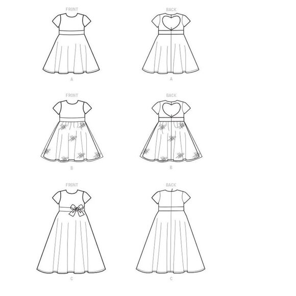 Simplicity Sewing Pattern 9119 10510 Childs Dress Size 3-8 - Picture 3 of 4